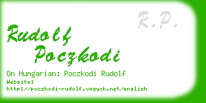 rudolf poczkodi business card